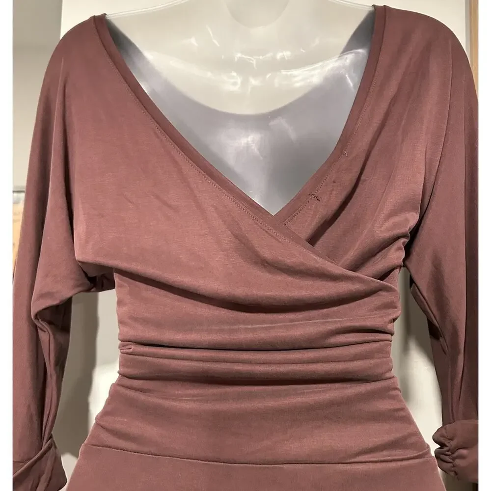 NWT Prana Simone Dress Size Small Open Back Brown Sustainable Breathable Boho